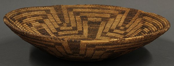Pima monochrome decorated basket - 2