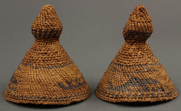 Makah basketry hats - 2
