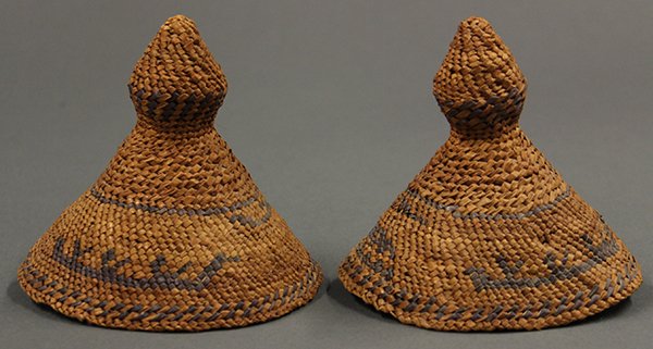 Makah basketry hats - 3