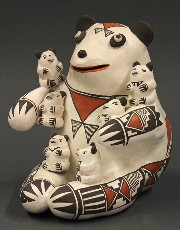 Acoma pottery storyteller figure - 5