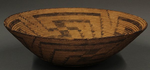Pima monochrome decorated basket
