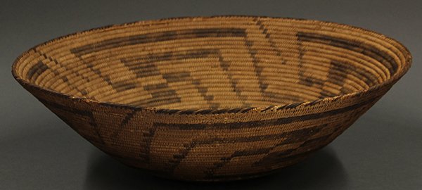 Pima monochrome decorated basket - 2