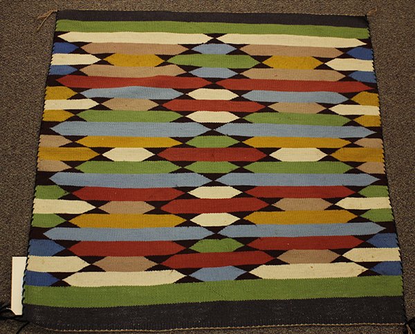 (lot of 2) Navajo rug multi-color hands and Navajo twil - 2