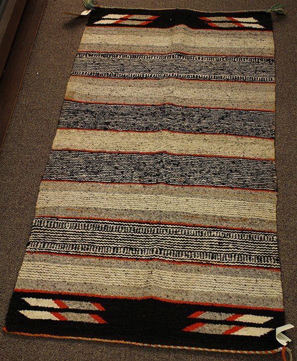 (lot of 2) Navajo rug multi-color hands and Navajo twil - 3