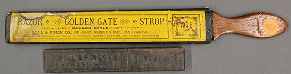 Will & Finck straight razor along with razor strop