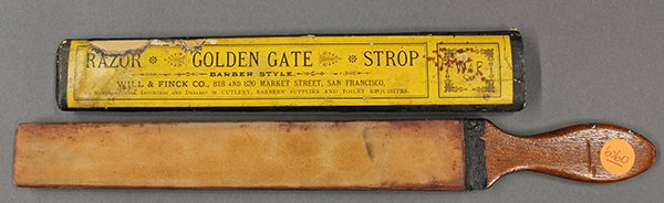 Will & Finck straight razor along with razor strop - 2