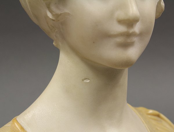 Italian alabaster and marble bust, 19th century - 8
