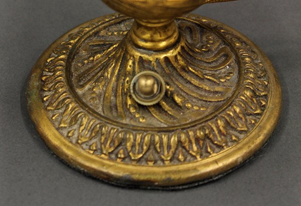 Pair of Louis XVI style gilt bronze candelabra with por - 10