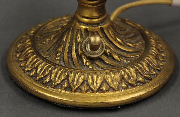 Pair of Louis XVI style gilt bronze candelabra with por - 4