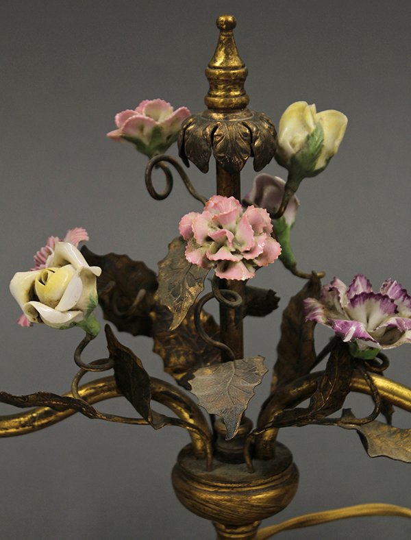 Pair of Louis XVI style gilt bronze candelabra with por - 7