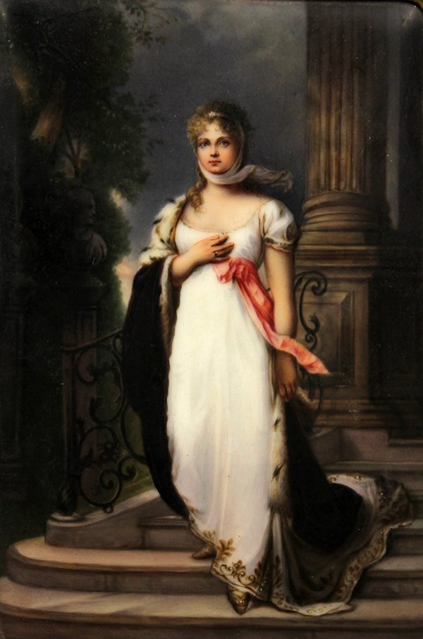 Hand painted porcelain plaque, 19th century - 2