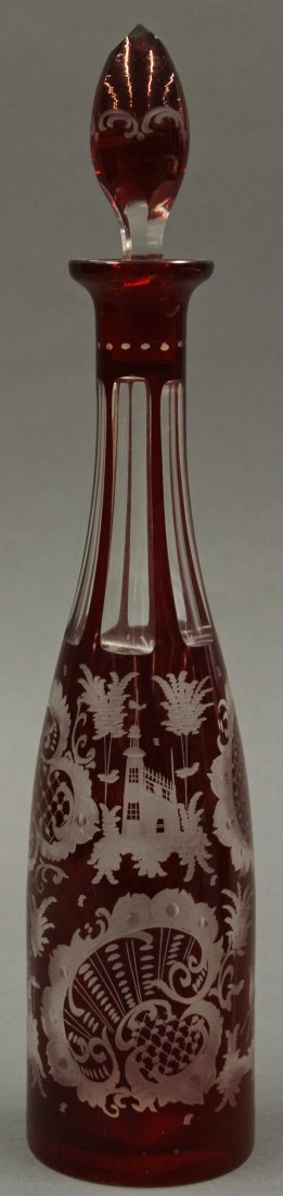 Bohemian ruby cut to clear articles, late 19th century - 6