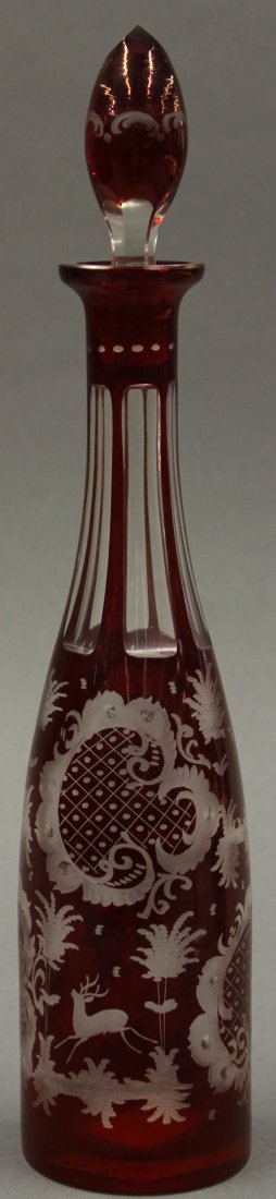 Bohemian ruby cut to clear articles, late 19th century - 7