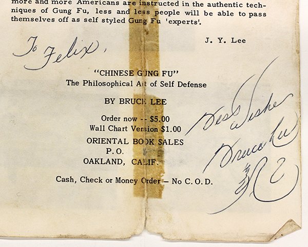 Autographed copy of Bruce Lee's first book - 5