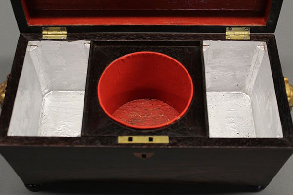 English rosewood tea caddy - 7
