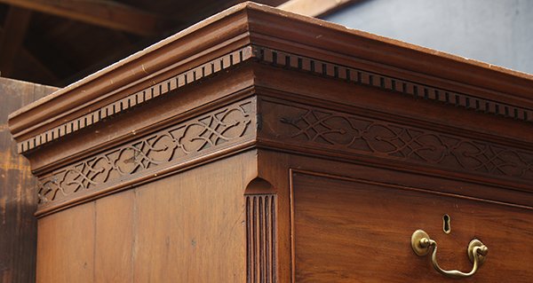 George III walnut chest on chest - 3