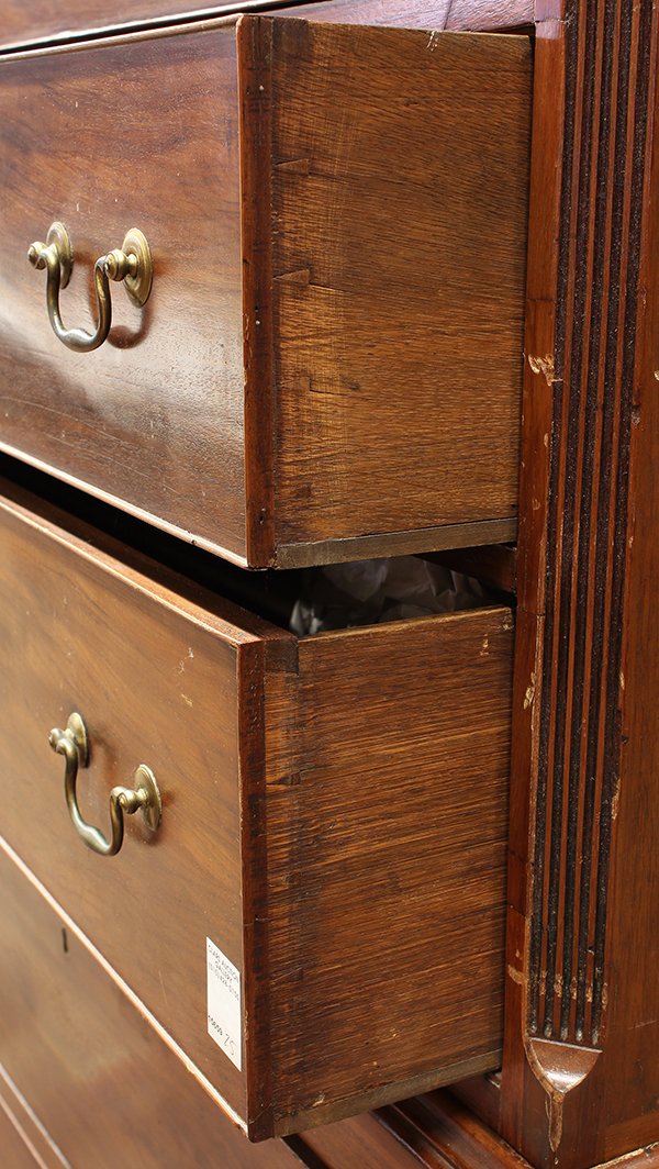 George III walnut chest on chest - 4