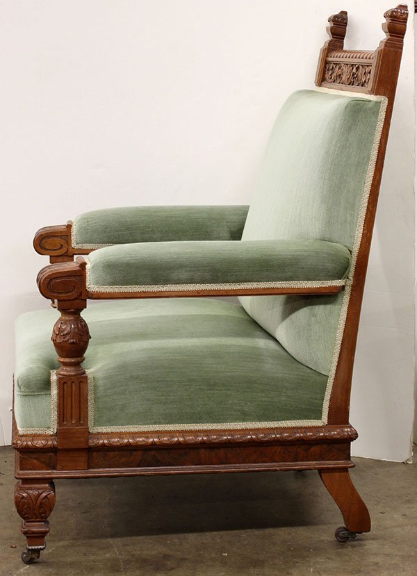 American Victorian Pottier And Stymus Lounge Chair And - 2
