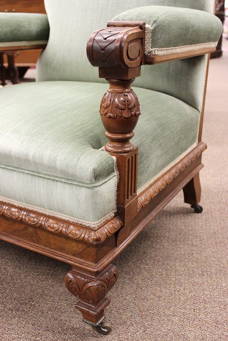 American Victorian Pottier And Stymus Lounge Chair And - 3