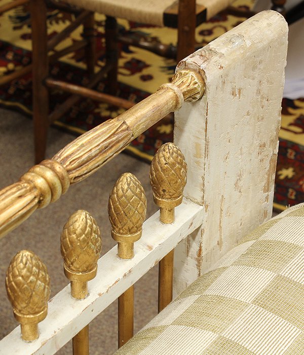 Gustavian style day bed, painted with gilt accents - 3