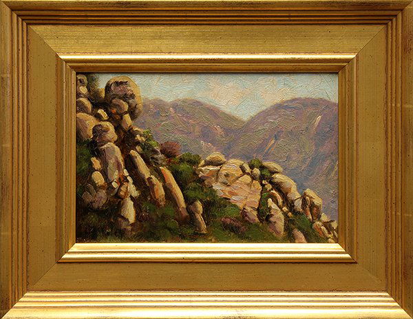 Paintings, Ludmilla Pilat Welch, Santa Barbara Poppies: (lot of 3) Ludmilla Pilat Welch (American, 1867-1925), "View Near San Marcos Pass, Santa Barbara, CA," signed lower left and titled and described by the artist verso, Santa Barbara Coast with Poppies,