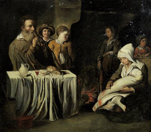 Circle of David Teniers the Younger, Family Dining Scen