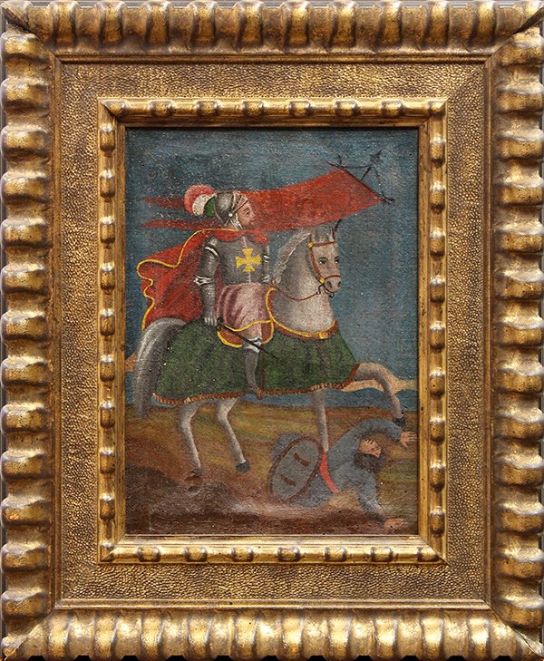 Painting, Spanish School (18th century), Crusader on Ho