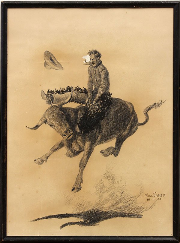 Drawing, Will Roderick James, The Bull Rider - 2