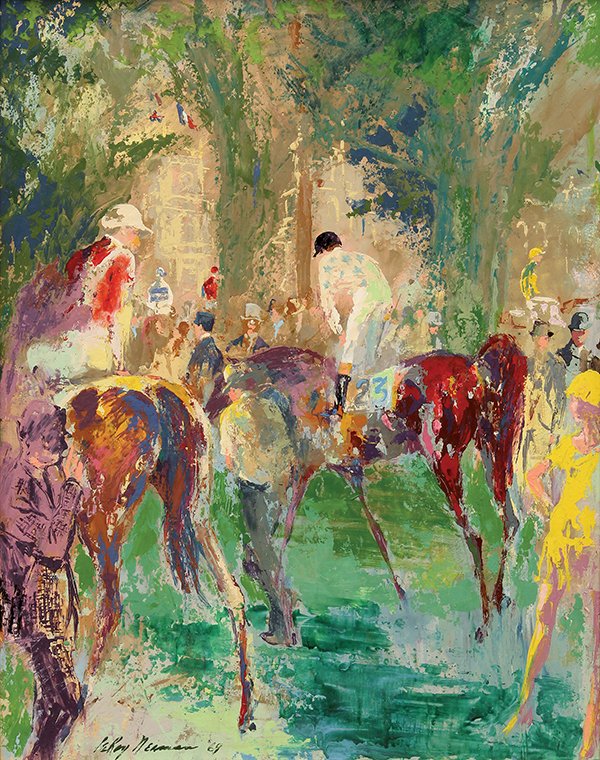 Painting, LeRoy Neiman, Longchamp, 1969