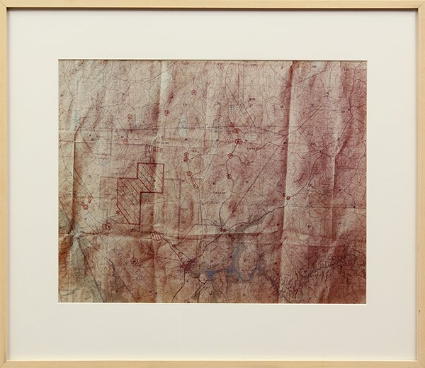 Richard Misrach, Photograph, Enola Gay: Richard Misrach (Californian, b. 1949), "Tactical Pilotage Chart, Wendover Air Base, The Secret Hanger of the Enola Gay," 1986, c-print, signed, titled, dated and numbered edition of 25 within lower m