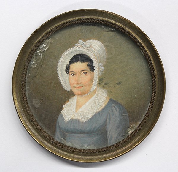 Framed miniature portraits, American and European Schoo - 3