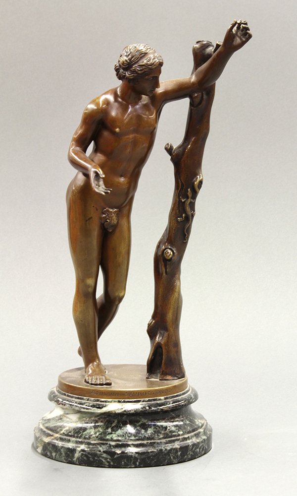 French School, Apollo, bronze sculpture