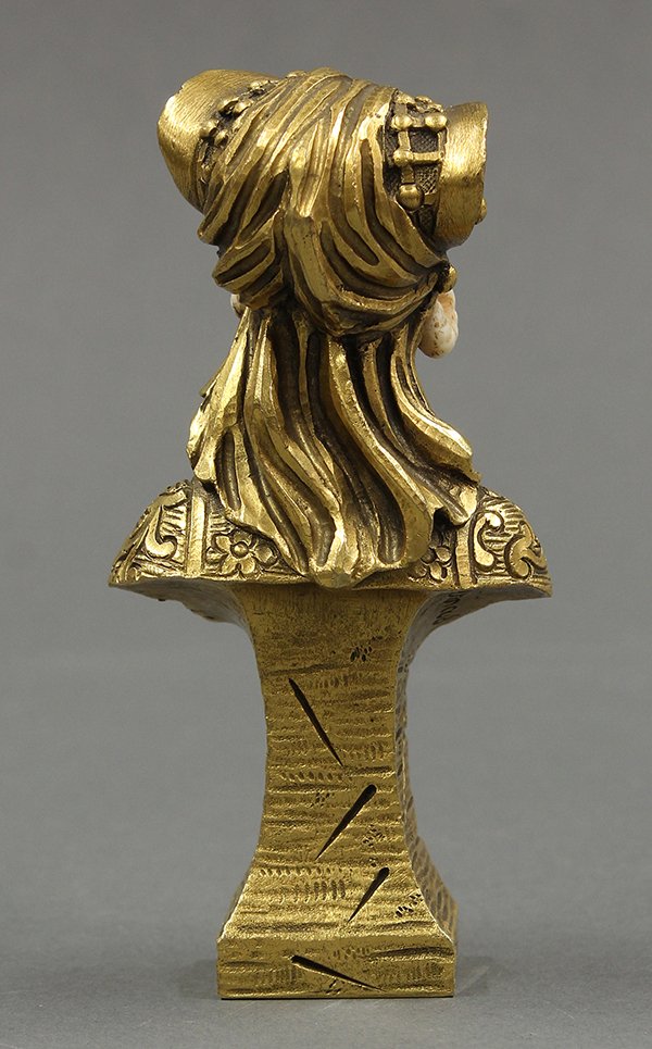 Sculpture, Eugene Bernoud, Woman in Medieval Dress - 3