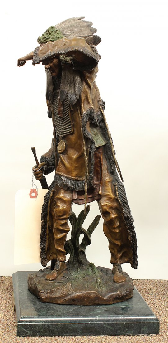 Bronze Sculpture, Carl Kauba, Chief Whitecloud - 2