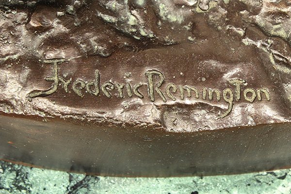 Bronze Sculpture, After Frederic Remington, Cowboy on H - 4