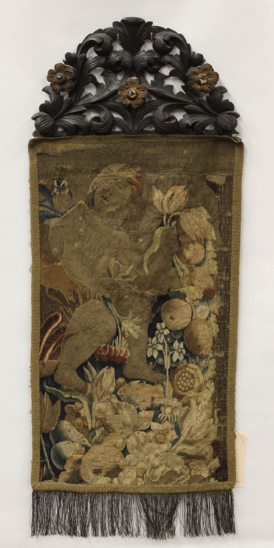 Flemish scenic tapestry panel 16th century