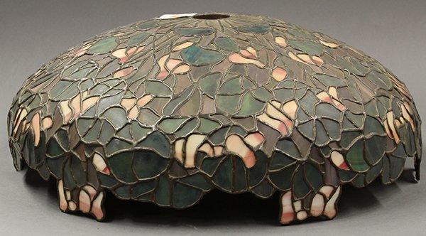 American leaded glass lamp shade - 3