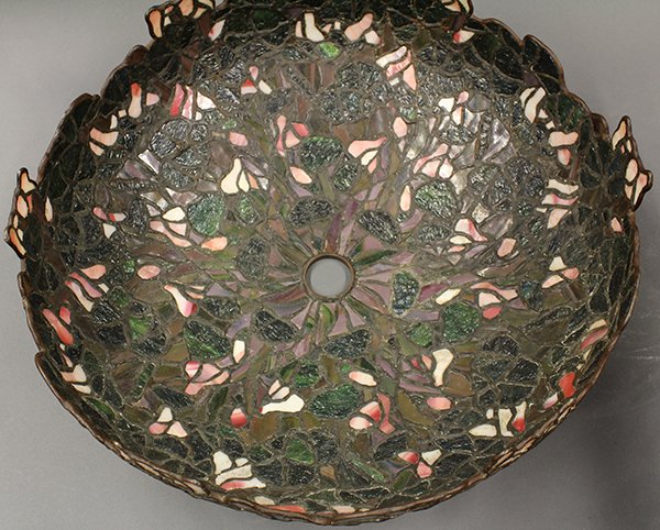 American leaded glass lamp shade - 5