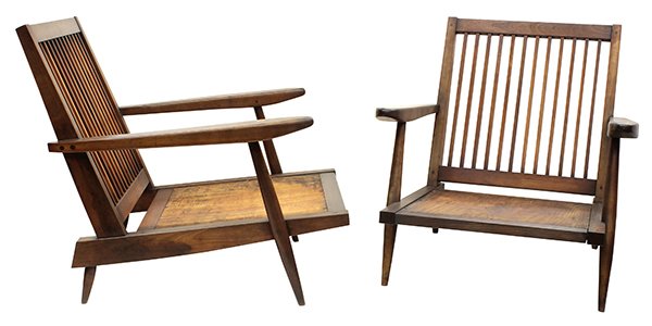 Pair of George Nakashima Cushion armchairs