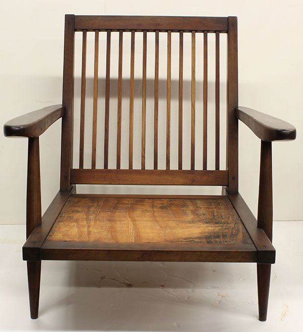 Pair of George Nakashima Cushion armchairs - 3