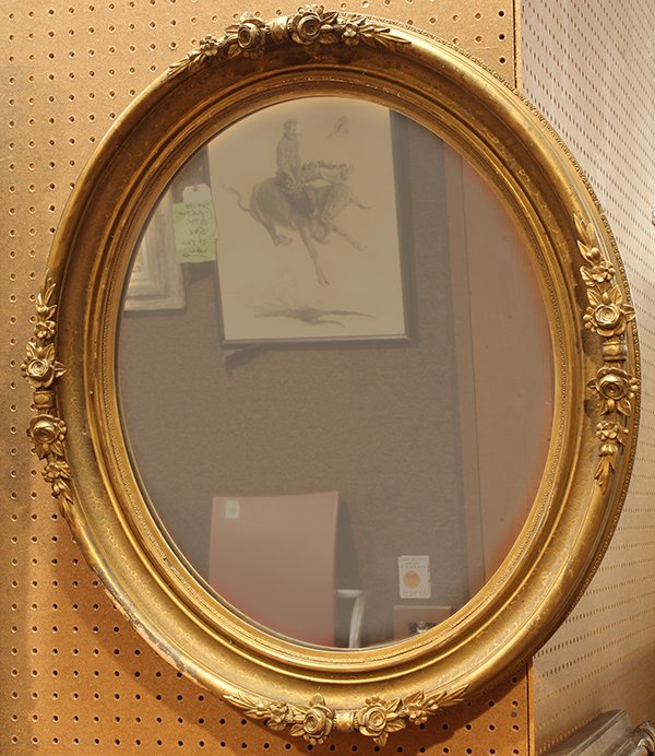 American Victorian giltwood carved wall mirror