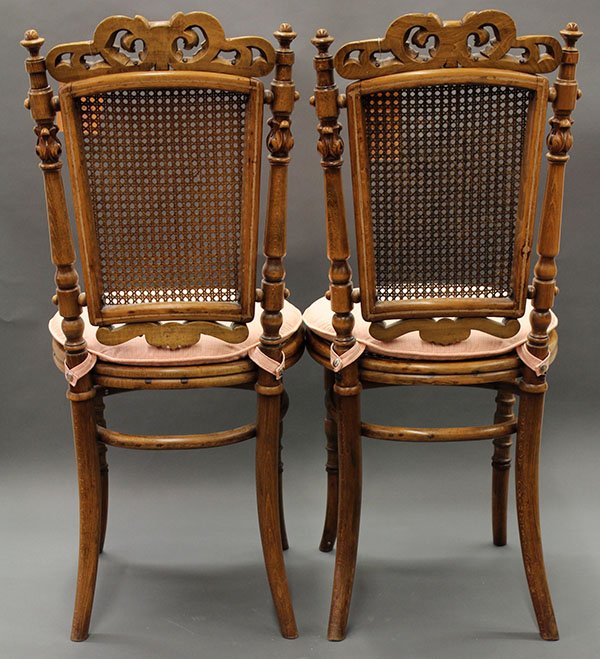 Pair of Late Victorian music chairs - 3