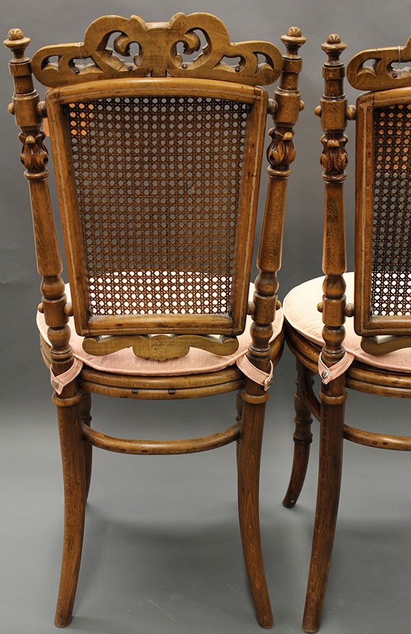 Pair of Late Victorian music chairs - 5