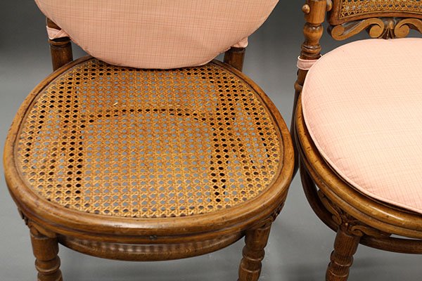 Pair of Late Victorian music chairs - 7