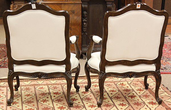 Pair of Louis XV style fauteuils - 4