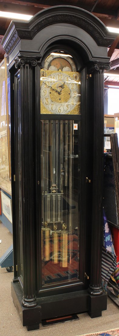 Waltham Clock Co 9 tube tall case clock