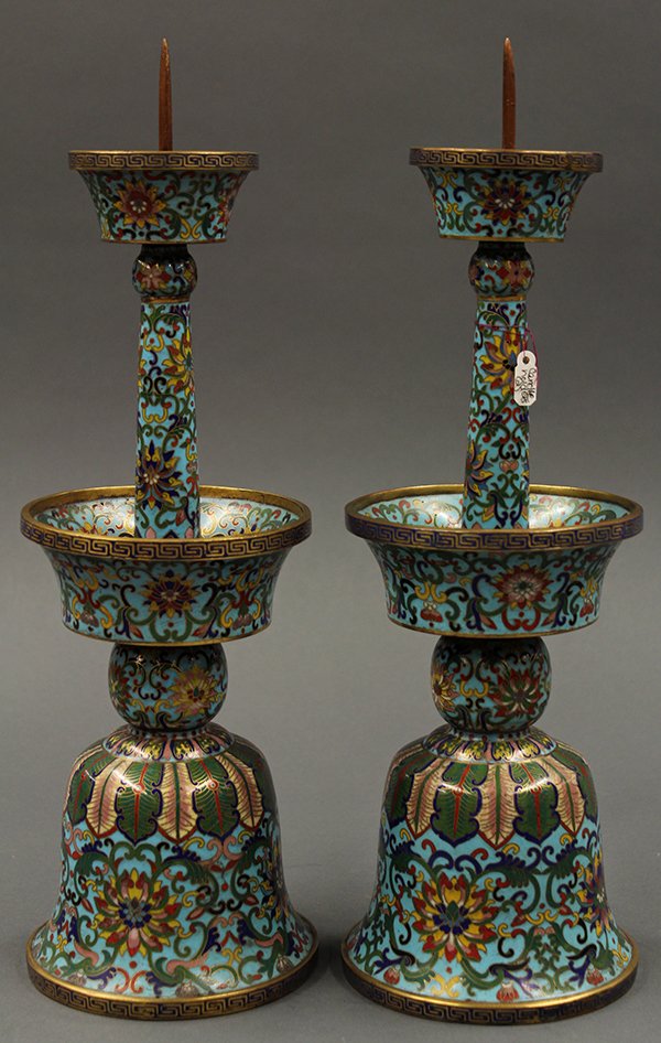 Chinese Cloisonne Garniture Set/Ritual Vessels, 19 c - 6