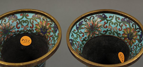 Chinese Cloisonne Garniture Set/Ritual Vessels, 19 c - 9