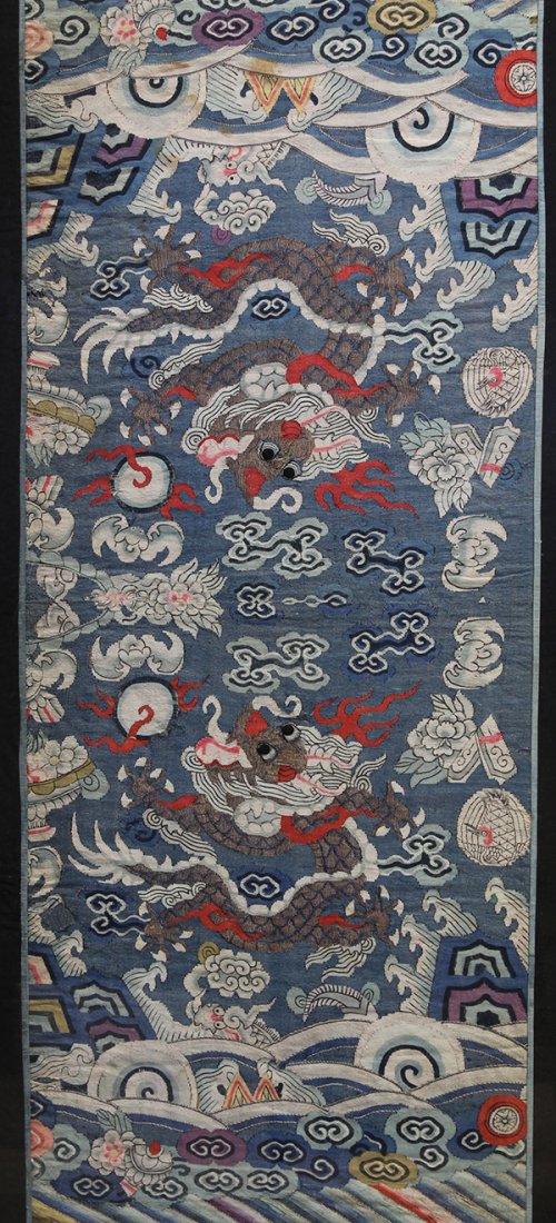 Chinese Kesi Tapestry Dragon Panel - 2
