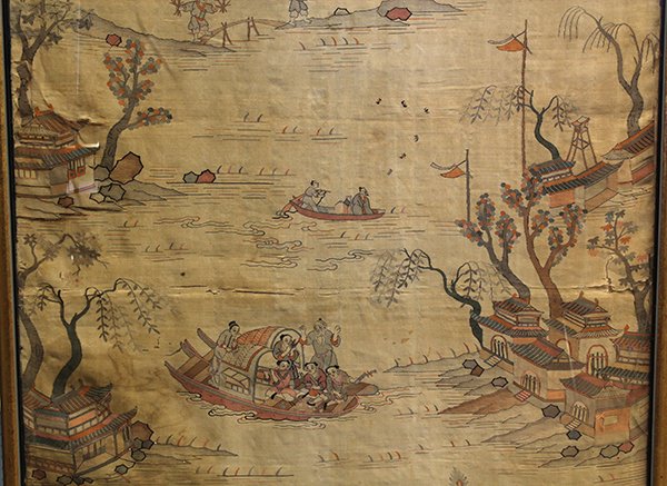 Chinese Kesi Panel, Riverscape - 3